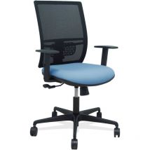P&c - Silla Yunquera sincro malla negra bali azul cielo brazo regulable