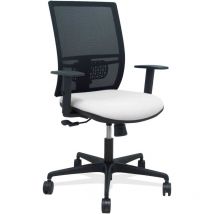 P&c - Silla Yunquera sincro malla negra bali blanco brazo regulable