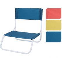 Pro Beach - Silla de playa metalica plegable 45x50x45cm colores surtidos