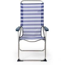 Solenny - Silla de Playa Plegable Reclinable 5 Posiciones con Respaldo Anatómico 67x63x114 cm