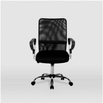 Silla despacho giratoria Helena tapizada en tejido transpirable negro, 86/96cm(alto) 59cm(ancho) 54cm(largo)
