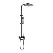 Desconocido - Silla Élégant Colonne de Douche avec Mitigeur Réglable en Hauteur Système de Douche, Noir mat