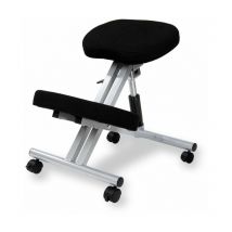 Jshome - Silla ergonómica Ergochair negro aluminio Negro - Aluminio 42cm (ancho) x 60cm (alto)