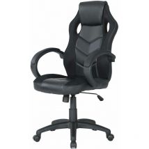 Serena - Silla gaming Caloundra, Sillón gamer adulto, Silla de escritorio, 66x61h104/114 Cm, Negro