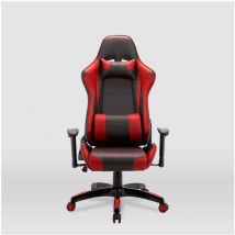 Silla gaming Regina tapizada en piel sintética negro/rojo, 126.5/133.5cm(alto) 70.5cm(ancho) 49.5cm(largo)