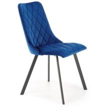 Comfivo - Silla Houston 1233, Azul oscuro, 85x47x58cm, Tapiz, Metálico