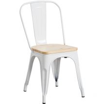 Orion91 - Silla Industrial Strong con Asiento de Madera 45x54x85cm Thinia Home