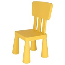 Aranaz - mueblear Silla infantil plástico 30x30x64 cm - Amarilla - Amarilla