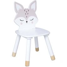 Silla infantil con respaldo en forma de zorro - 28 x 28 x 52,5 cm