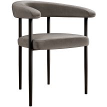 Mobilier1 - Silla Jackson 110, Negro + Magic Velvet 2209, 73x61x56cm, Tapiz, Metálico, Madera