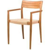 Silla Madera Teka Cuerda 52x50x81 Cm