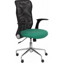Silla Minaya respaldo malla negro asiento bali verde esmeralda