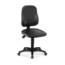 Silla operativa giratoria derecha tapizado en piel sintética negro 450-620mm Bimos