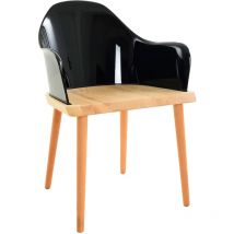 Parumm - Chaise Pärumm Beksand Noir 57x54x82 cm
