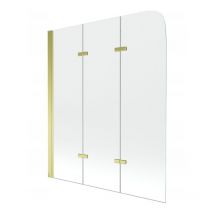 Silla Pare-baignoire pivotant, 120x140 cm, Doré