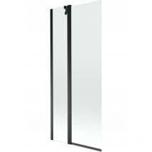 Silla Pare-baignoire pivotant, 80x150 cm, Noir