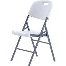 EDM - Silla plegable blanca 86,5 x 47 x 54 cm
