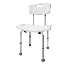 Cromados Modernos - Silla regulable para baño aluminio/blanco