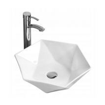 Desconocido - Vasque à poser ovale, céramique, 48x41,5x12 cm, Blanc