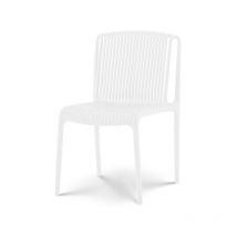 Silla de jardín o terraza blanca en resina de polipropileno