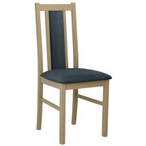 Mobilier1 - Silla Victorville 143, Roble Sonoma, 94x43x46cm, Tapiz, De madera, Madera, Muebles ya montados