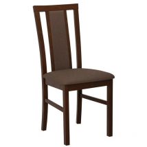 Silla Victorville 157, Nuez, 93x43x40cm, Tapiz, De madera, Madera, Muebles ya montados