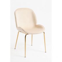 Cadeaux Miguel - Sillas Comedor - Silla Bille Golden Terciopelo - Beige