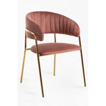 Regalos Miguel - Sillas Comedor - Silla Moniel Golden Terciopelo - Rosa
