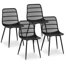 Fromm&starck - Silla - set de 4 - hasta 150 kg - asiento de 46,5 x 45,5 cm - negra