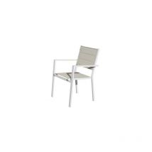Centrale Brico - sillon aluminio textilene acolchado argile white - 804846-WHITE