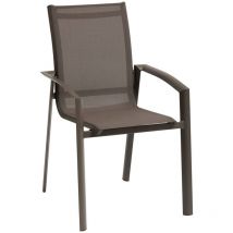 Hesperide - Sillón de jardín apilable axant wengé y praline - Hespéride