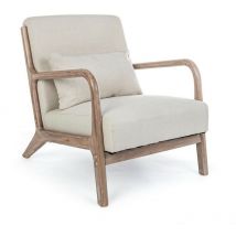 Hellin - Sillón Ancilla Vintage en lino de algodón con cojín