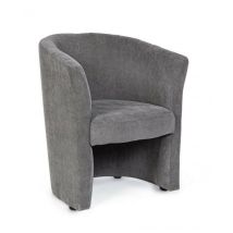 Yes Everyday - Sillón en madera y tela Antracita belice 64,5x63x h76 cm