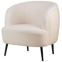 Nordlys - Sillón escandinavo 1 plaza en lana con patas de acero blanco