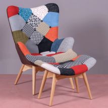 Furnmod Design Your Space - Nest Dream - Sillón clásico+reposapiés -Featherston - Multicolor