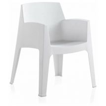 Sillón para terraza o jardín modelo India acabado blanco.