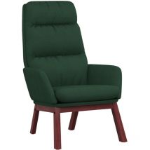 Sillón de relax de tela verde oscuro vidaXL