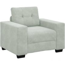 Vidaxl - Sillón sofá gris claro 60 cm terciopelo