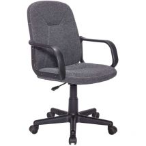 Adec - Sillón giratorio Genesis en tejido gris marengo, 100/110cm(alto) 62cm(ancho) 62cm(largo)