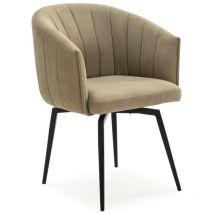 Sillón giratorio modelo Plumeti tapizado textil verde, 81cm(alto) 60cm(ancho) 61cm(largo)