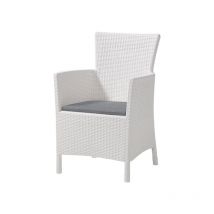 Sillón jardín exterior terraza resina iowa blanco AnxPxAl cm 62x60x89 - Keter