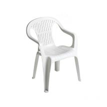 Garden Life - sillon resina blanco 8103 , Sillón resina 8103/4 blanco. -Marca: . -Silla resina monoblock respaldo bajo blanco. -Material: Resina.