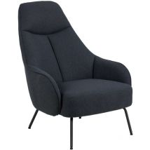 Arredamento1 - Sillón Norsica 837, Azul, 98x73x92cm, Tapiz, Patas: Metal, 0