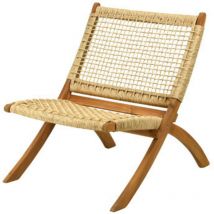 Sillon relax plegable madera/ratan - VM2000010