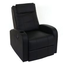 Décoshop26 - Sillón relax tv reclinable en pvc negro 040001993