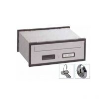 Casellario Orizzontale con portina in Alluminio Silver Anteriore 30-101 Silmec