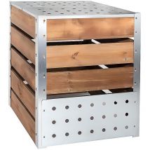 Silo per compost in acciaio e legno 470L