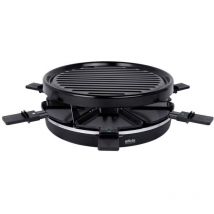 Silva Homeline - pk-r 066 Appareil à raclette revêtement anti-adhésif, protection contre la surchauffe, 6 poêlons, voyant