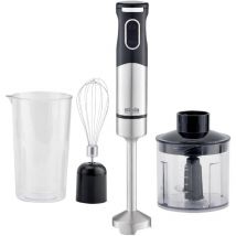 Silva Homeline SMS 6502 Mixeur plongeant 700 W avec verre doseur, avec embout hâchoir, fouet acier inoxydable, noir A786393