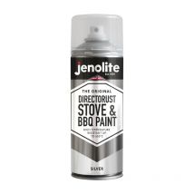 Jenolite - Silver - 1 x 400ml Aerosol Directorust bbq & Stove Aerosol Paint - Silver - Very High Temperature Paint Heat Resistant Up to 650°C